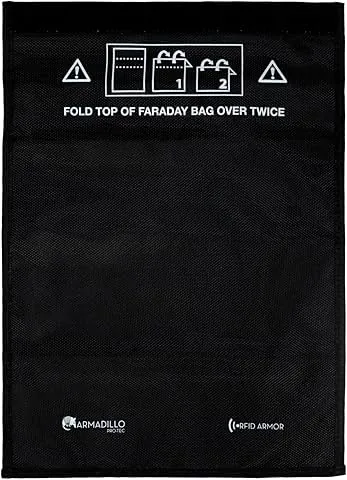 Faraday - Borsa per tablet e telefoni, Borse Grandi Faraday per iPad, Borsa di Blocco RFID, Bloccatore di segnale per telefono Cellulare, antitracciamento, antipirateria, antispionaggio