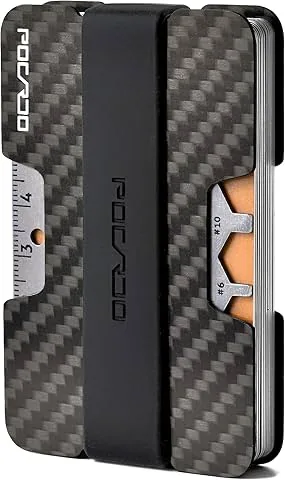 Portafoglio Uomo | RFID Portafoglio | Portacarte Minimalista Fibra di Carbonio | Slim Wallet