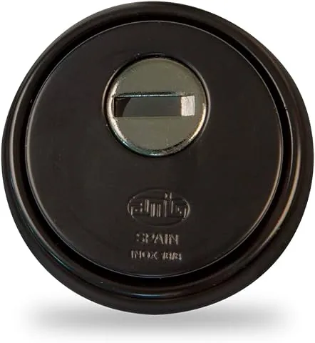 Amig, Scudo di sicurezza Mod.31, Acciaio, Corpo rinforzato in acciaio sinterizzato, Antitrapano, Colore nero opaco, Per porte min. 40 mm di spessore, Bocchetta serratura da 65 mm di diametro