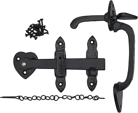 keypak Suffolk - Maniglia (leva a pollice) con perno di blocco bilaterale, colore nero antico, 11,5 x 20 x 4,5 cm