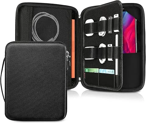 FINPAC Custodia per Tablet per 13" iPad Air M4 M3 M2 2026-2024, 13" iPad Pro M5 M4, iPad Pro 12,9", 13" Surface Laptop, Custodia a Portafoglio Borsa Organizzata con Cinturino da Mano per Magic/Smart Keyboard