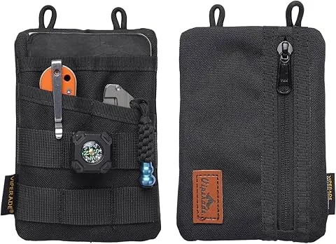 VIPERADE VE3 EDC Organizer per borsa portautensili, organizer da tasca EDC piccolo per uomo, organizer multiutensile per torcia piccola, penna, taccuino