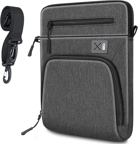 SIMTOP Custodia per Tablet da 11 Pollici iPad Air (3rd, 4ª e 5ª Gen), Resistente all'Acqua, Multi Borsa da Lavoro per Uomo, Borsa da Appendere in poliestere, Tracolla per Uomo Grigio Scuro