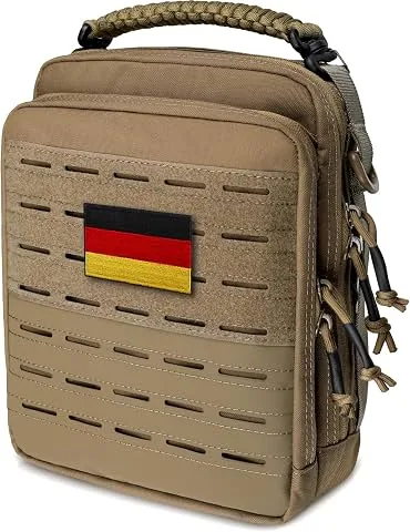 WYNEX Borsa di organizzazione tattica MOLLE, Borsa Utility EDC Organizer Borsa Portautensili Modulare con design a Doppio Strato Borsa di fissaggio medico EMT Grande Capacità