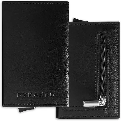 Portacarte Uomo Minimalista con Sistema POP-UP e Protezione RFID, Portafoglio Portacarte Uomo Slim con Portamonete e Chiusura Magnetica – Portafoglio Moderno per Uso Quotidiano e Regalo Pratico e Compatto