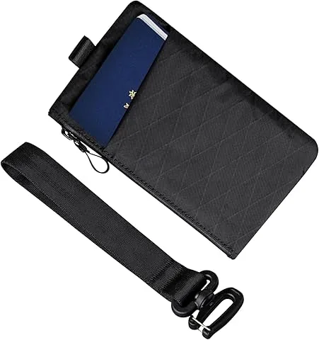 Zip Clutch, Pochette da Uomo con Blocco RFID, Portafoglio Lungo Uomo con Cinturino da Polso e Cerniera, Custodia Passaporto da Viaggio, Borsa per Telefono Cellulare, Resistente all'Acqua
