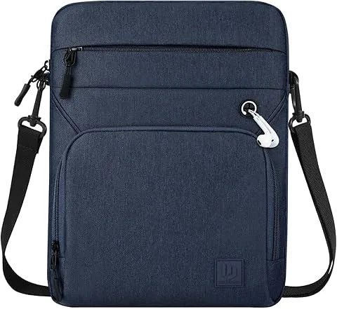 Dadanism 13 Pollici Borsa Protettiva per Tablet con Tracolla per iPad Pro 13" M5/M4, iPad Air 13" M4/M3, iPad Pro 12,9", MacBook Neo 13", MacBook Air 13" M5/M4, Galaxy Tab S10+ 12,4", Grigio Azzurro
