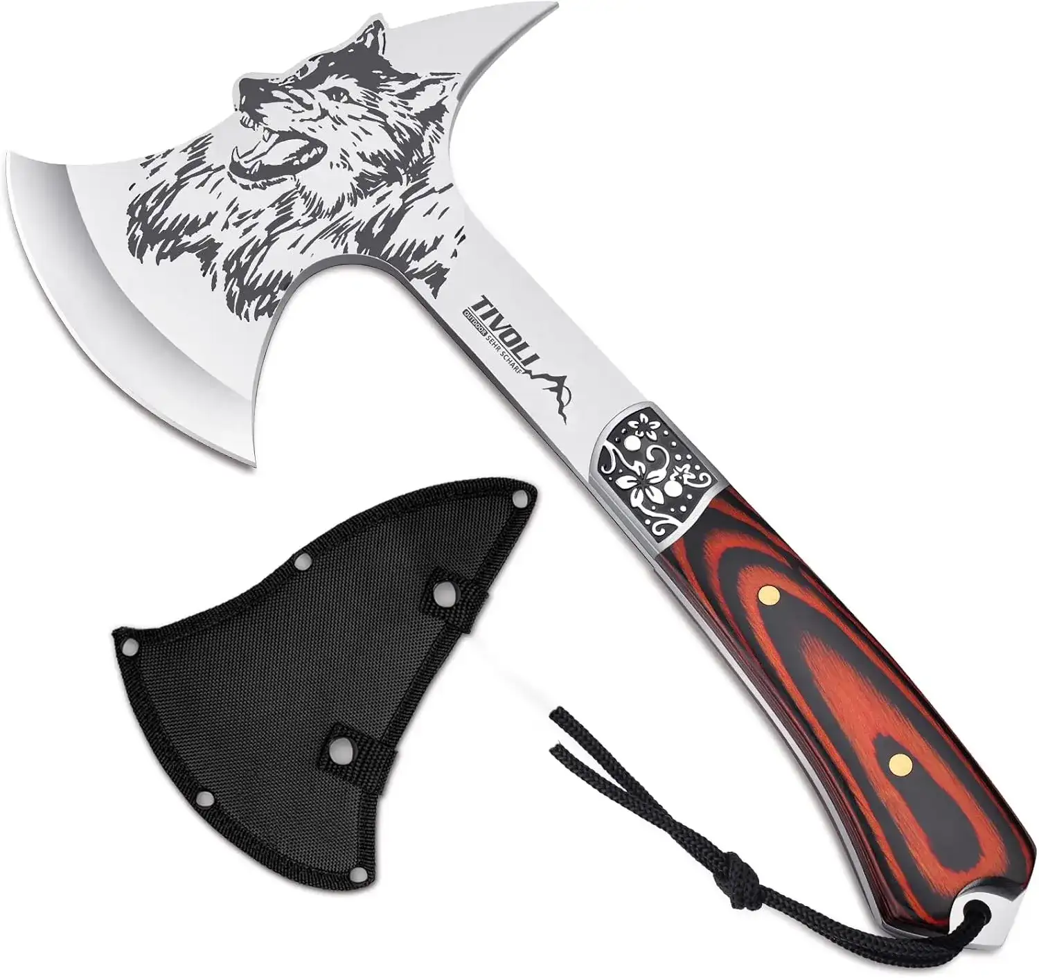 TIVOLI Hacha Acero al Carbono Full-Tang