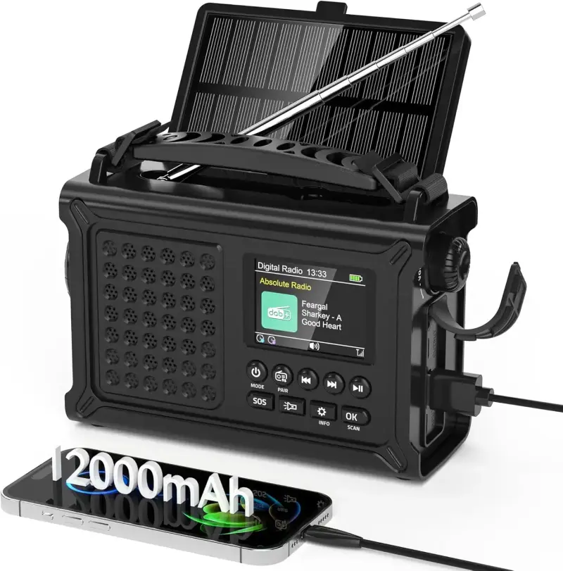 Radio Emergencia DAB+ Bluetooth Solar